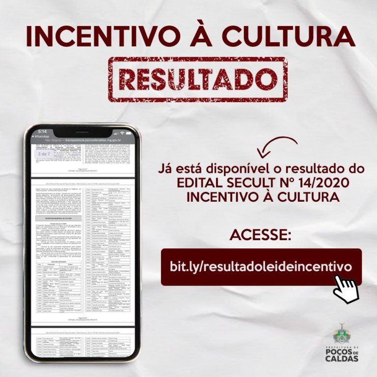 Publicado resultado do edital de incentivo à cultura
