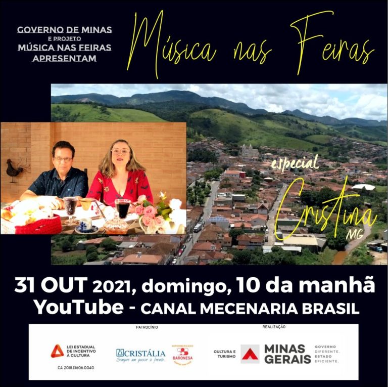 Projeto ‘Música nas Feiras’ faz homenagem a Cristina neste domingo, 31