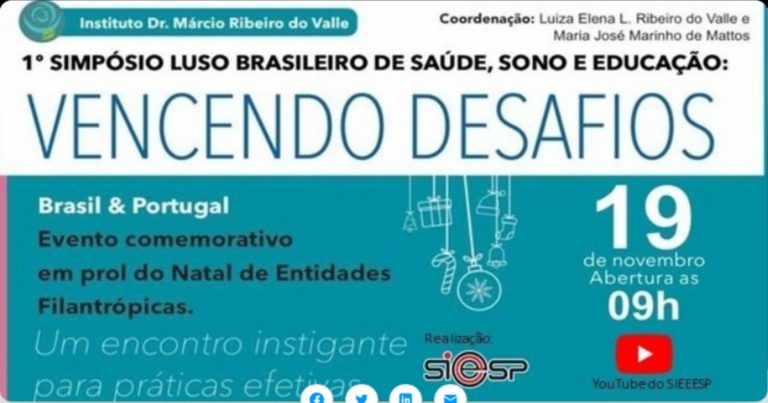 Simpósio de Saúde, Educação e Sono reunirá maiores especialistas do Brasil e de Portugal
