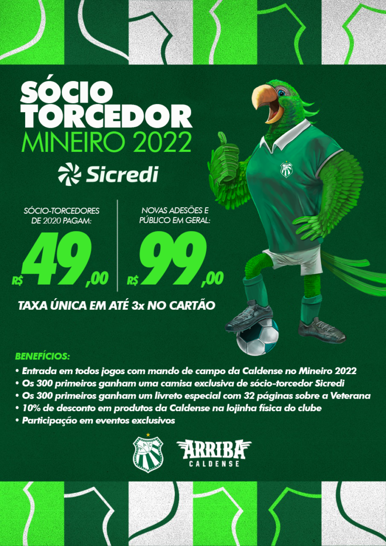 Caldense apresenta plano de sócio-torcedor para o Mineiro 2022