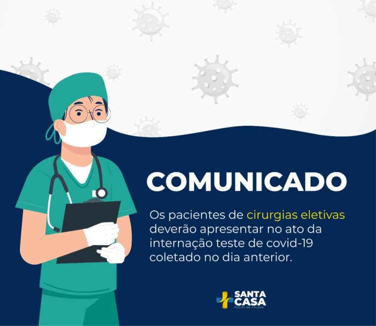 Santa Casa solicita teste de covid um dia antes das cirurgias eletivas