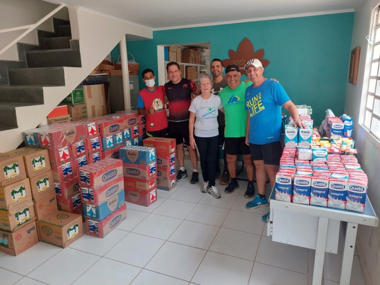 1º Treinão Solidário arrecada leite para Santa Casa e o Cacon