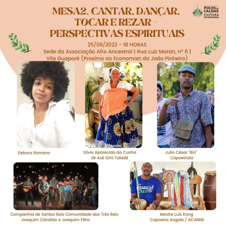 Roda de conversa sobre musicalidade, fé e práticas ancestrais acontece neste sábado, 25