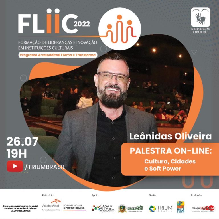 Em Palestra-Live, Leônidas Oliveira fala sobre cultura, cidades e Soft Power