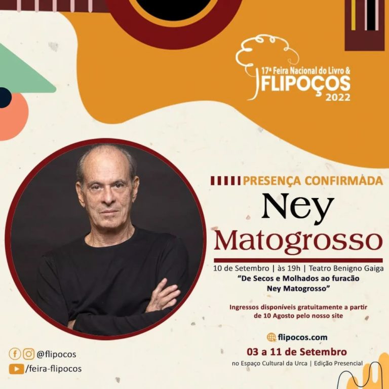 Ney Matogrosso estará no Flipoços em debate sobre livro de sua biografia