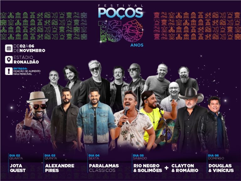 Ingressos para o Festival 150 Anos de Poços serão trocados por alimentos não perecíveis