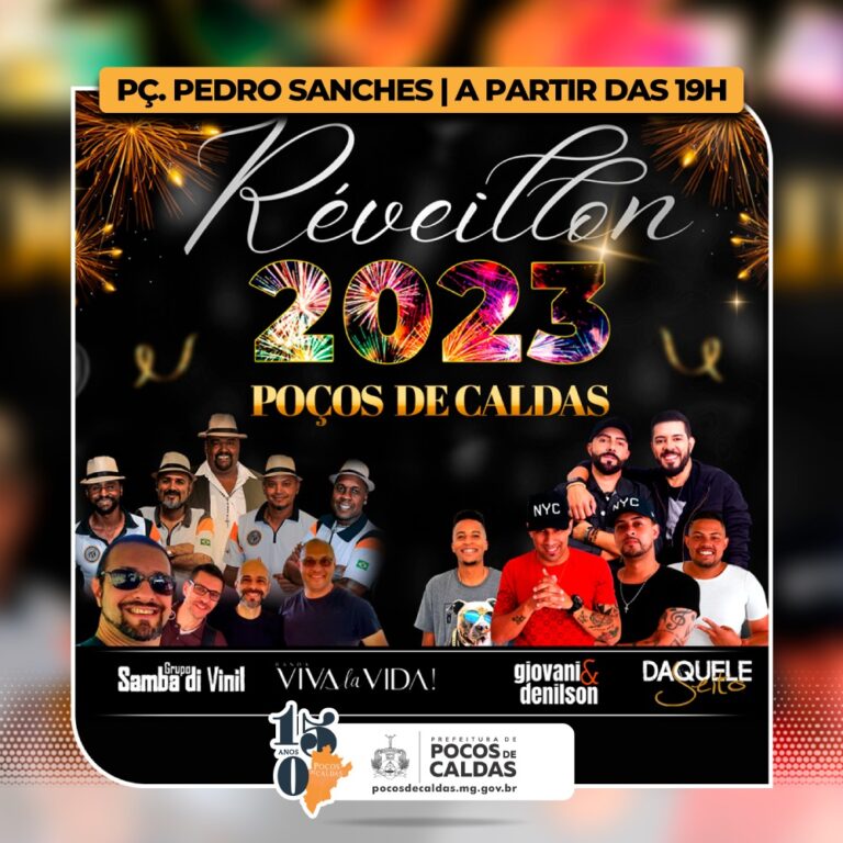 Festa da virada de Poços começa às 19h com shows para todos os públicos