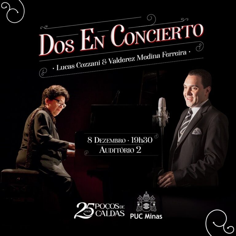 PUC Poços apresenta espetáculo Dos En Concierto, com Lucas Cozzani e Valderez Medina Ferreira 