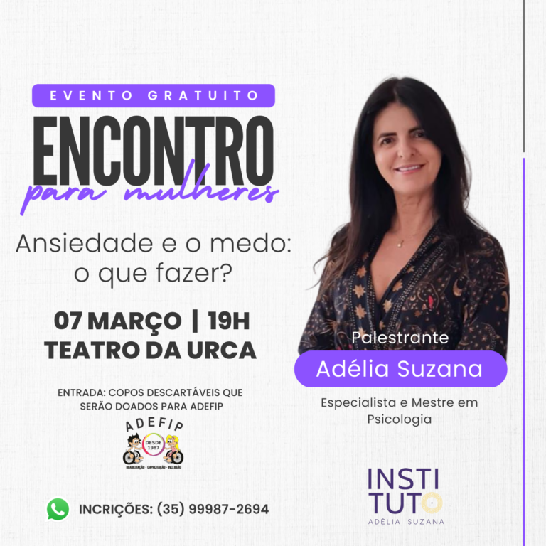 Psicóloga faz palestra gratuita em Poços para celebrar o Dia da Mulher
