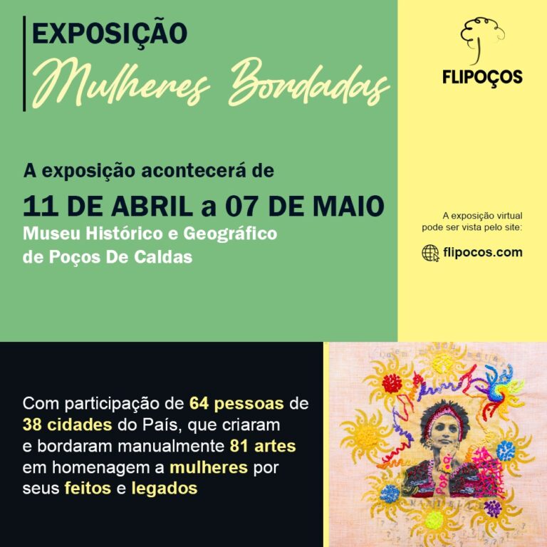 Flipoços 2023 lança Exposição Mulheres Bordadas nesta terça, no Museu