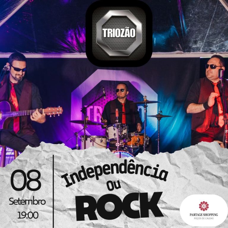 Triozão apresenta show “Independência ou Rock”, sexta, no shopping