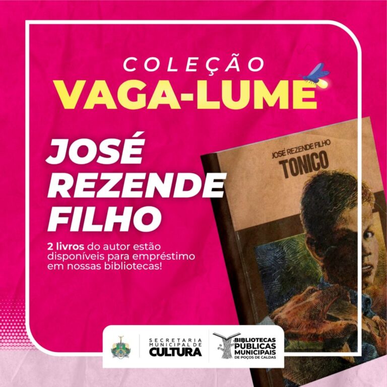 Bibliotecas públicas de Poços indicam livros de José Rezende Filho para leitura de jovens