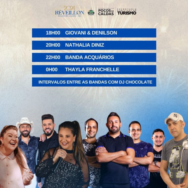 Festa da Virada terá shows a partir das 18h na Praça Pedro Sanches