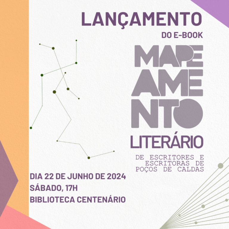 Mapeamento de escritores e escritoras de Poços será lançado este sábado na Biblioteca Centenário