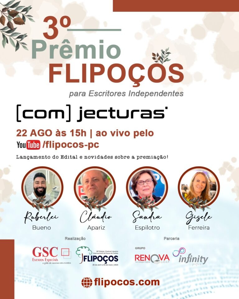Flipoços lança 3º. Prêmio para Escritores Independentes 2025