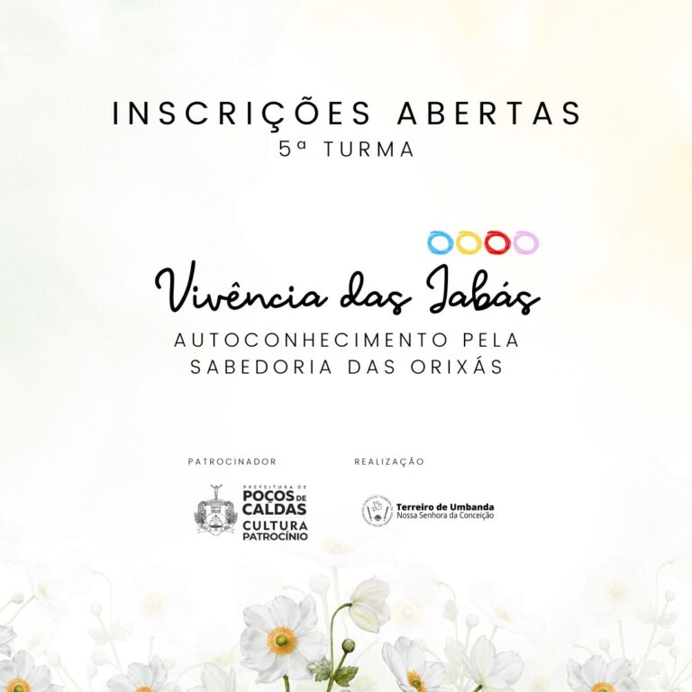 Projeto Vivência das Iabás tem o primeiro encontro neste domingo, 20