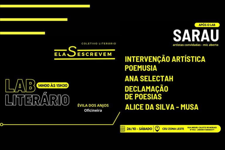 Coletivo ElasEscrevem promove Lab Literário e Sarau no CEU Zona Leste