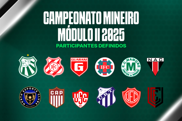 Definidos os 12 times que irão disputar o Campeonato Mineiro Módulo II 2025