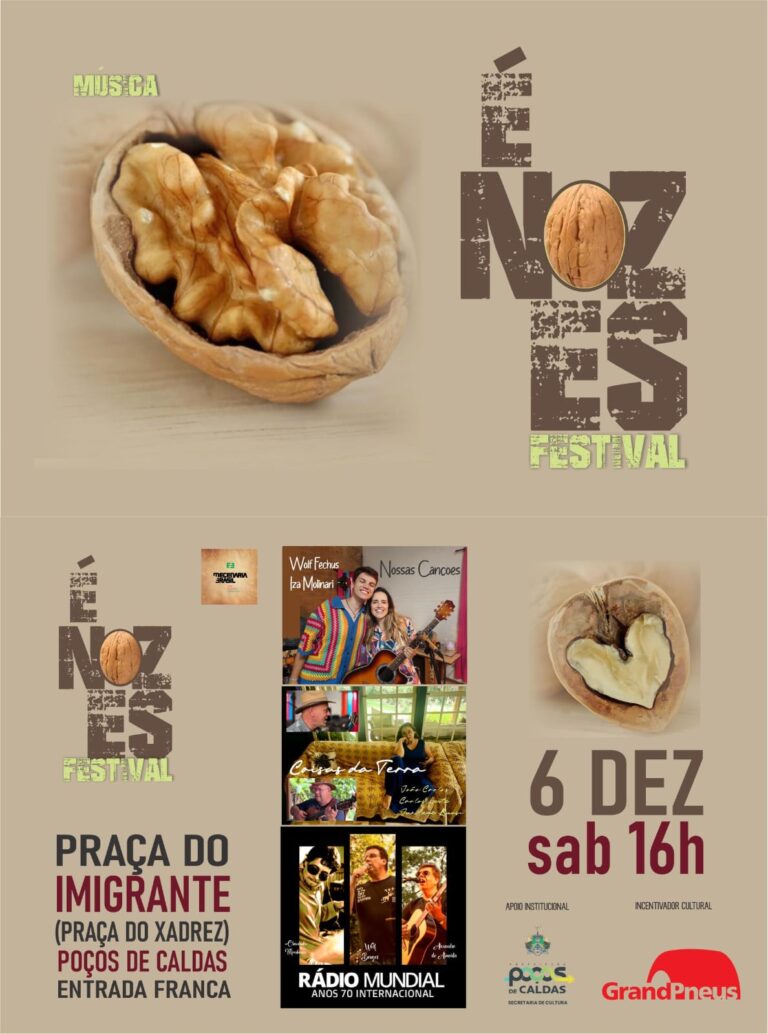 Festival “É Nozes” reúne diferentes vertentes musicais neste sábado