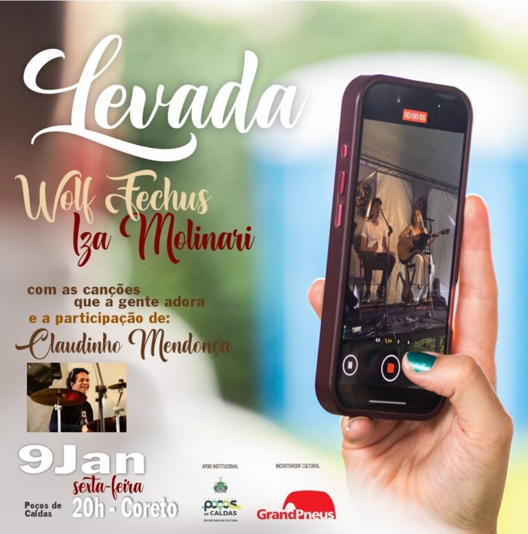 Wolf Fechus e Iza Molinari fazem show no Coreto nesta sexta