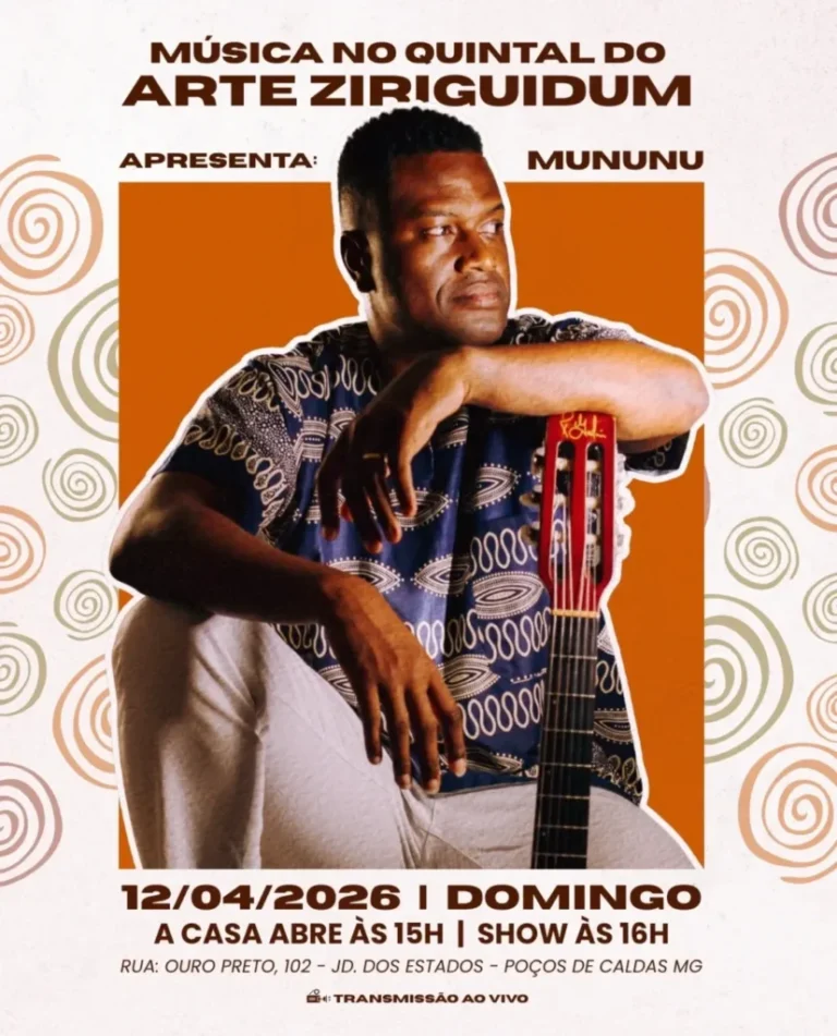 Mununu abre 4ª Edição do Música no Quintal do Arte Ziriguidum neste domingo